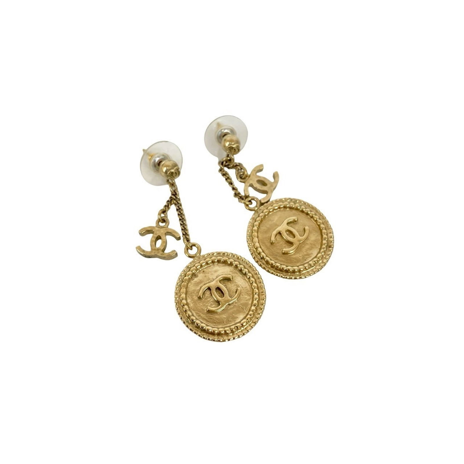 Plating Chanel Stud Earrings Gold - 4