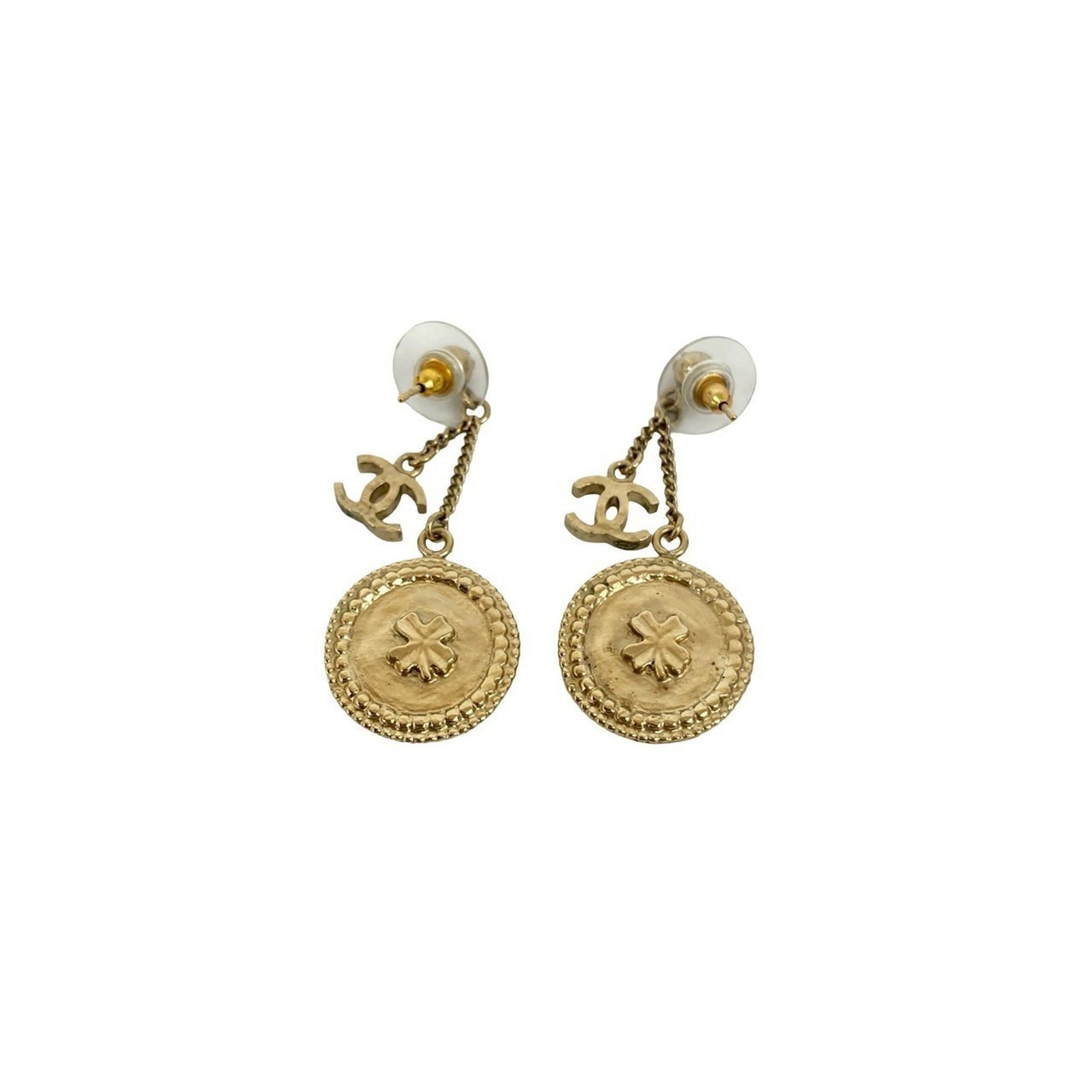 Plating Chanel Stud Earrings Gold - 5