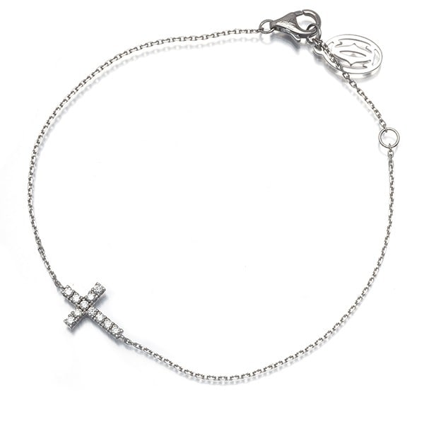 Gold Cartier Bracelet Diamond Symbols Cross 18K 750 White: Gold Cartier Bracelet Diamond Symbols Cross 18K 750 White This listing features Gold Cartier Bracelet Diamond Symbols Cross 18K 750 White. Item specifics are provided below. Item Specifics: Brand: Car