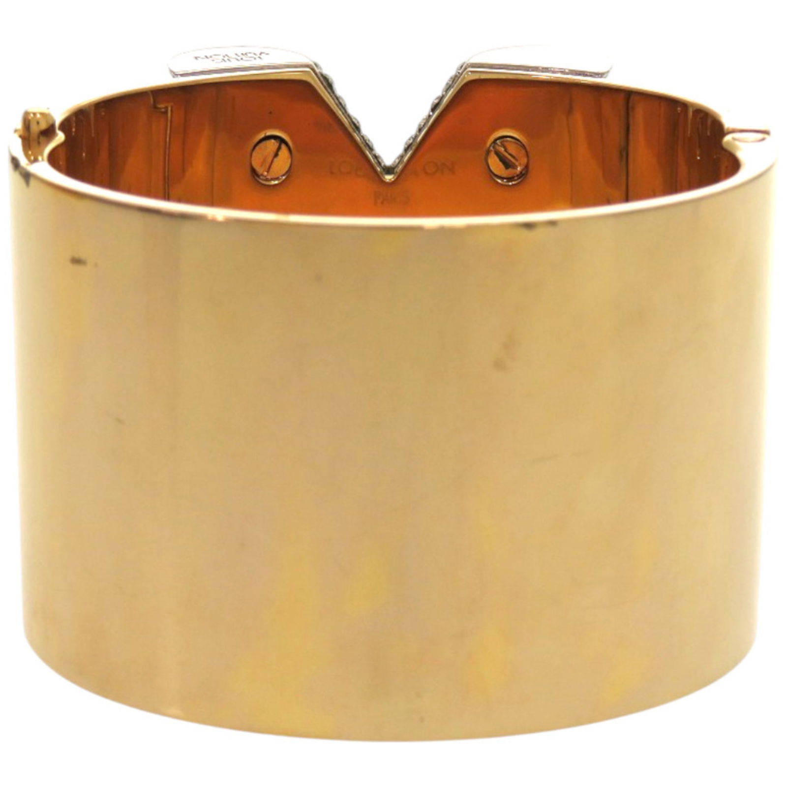 Rhinestone - Louis Vuitton Bangle Gold Plating - 4