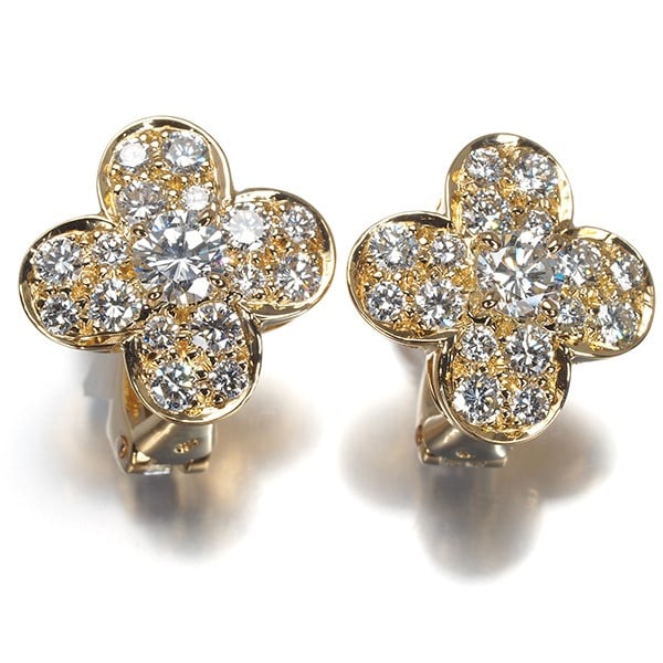 Gold Van Cleef & Arpels Earrings Diamond Trefle 18K 750 Yellow: Gold Van Cleef & Arpels Earrings Diamond Trefle 18K 750 Yellow This listing features Gold Van Cleef & Arpels Earrings Diamond Trefle 18K 750 Yellow. Item specifics are provided below. Item Specifics: