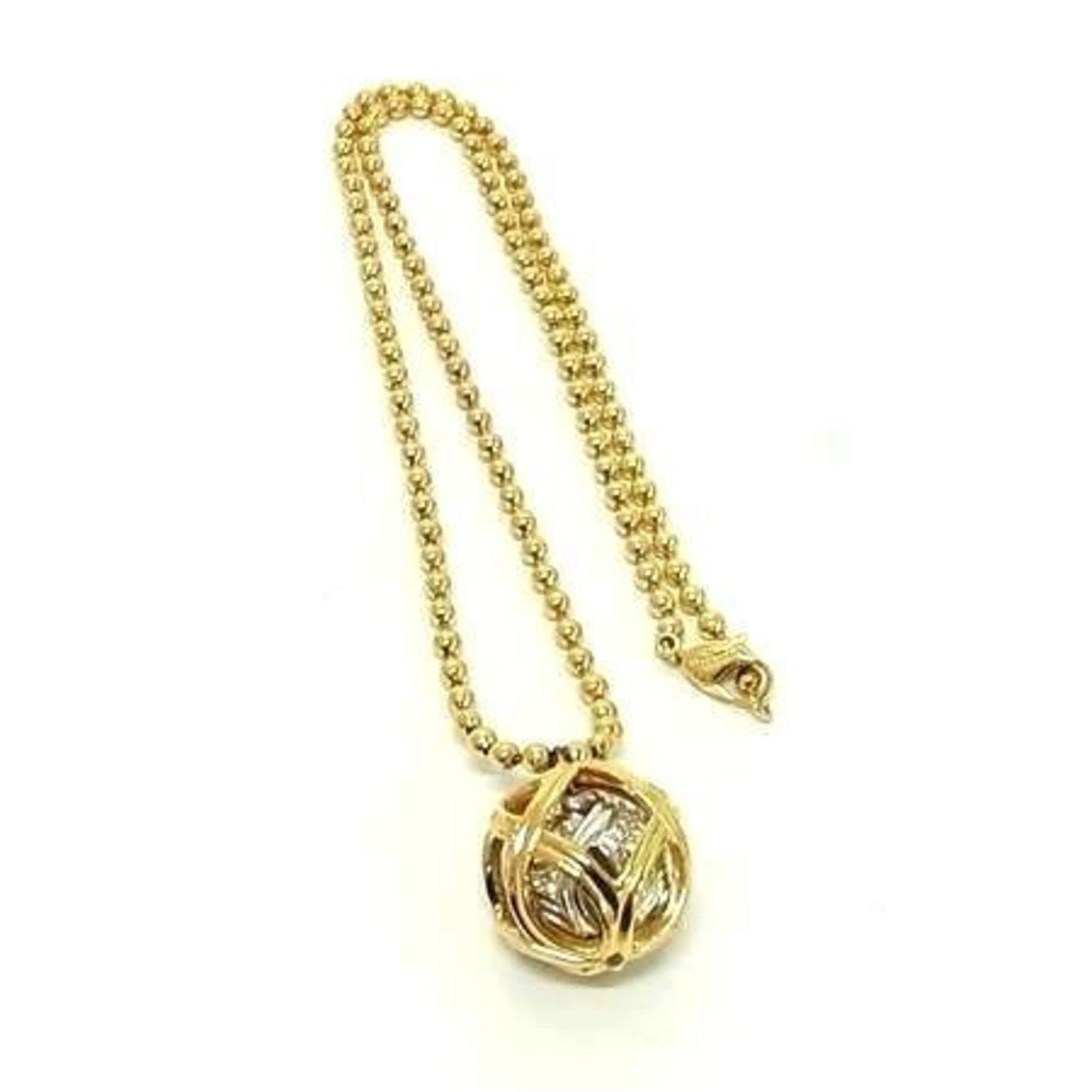 for women - Christian Dior necklace in gold and silver metal with rhinestones - ball shape: for women - Christian Dior necklace in gold and silver metal with rhinestones - ball shape This listing features for women - Christian Dior necklace in gold and silver metal with rhinestones - ball