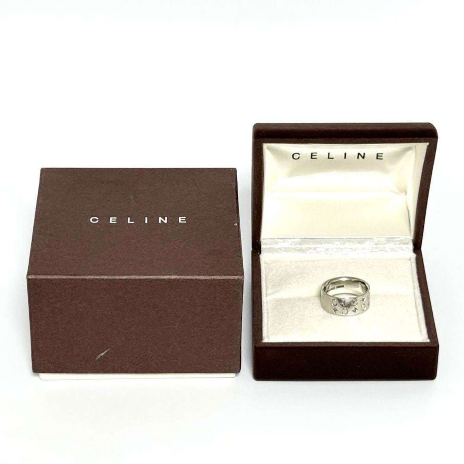 Silver Celine Band Ring - 10