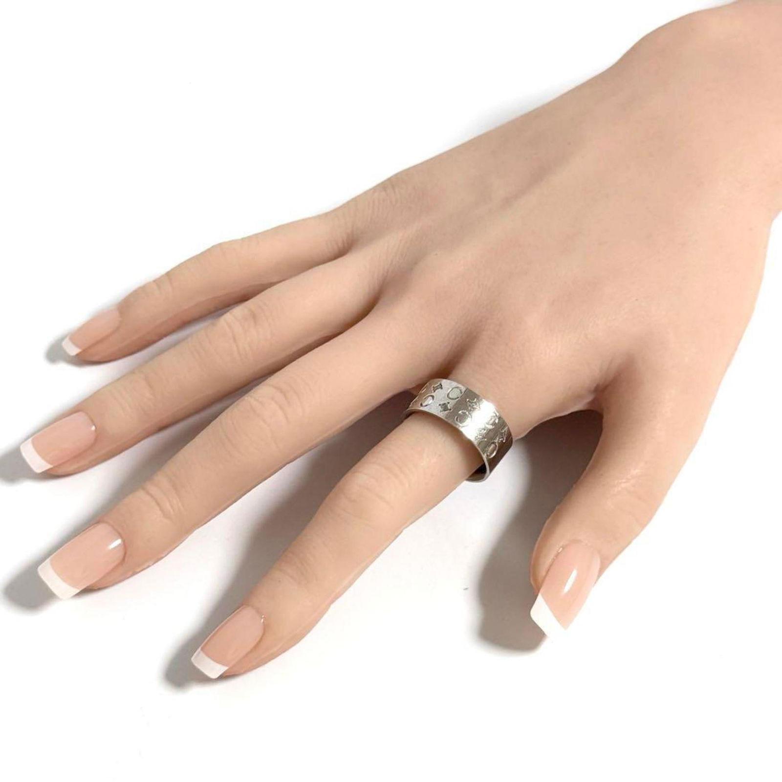 Silver Celine Band Ring - 9