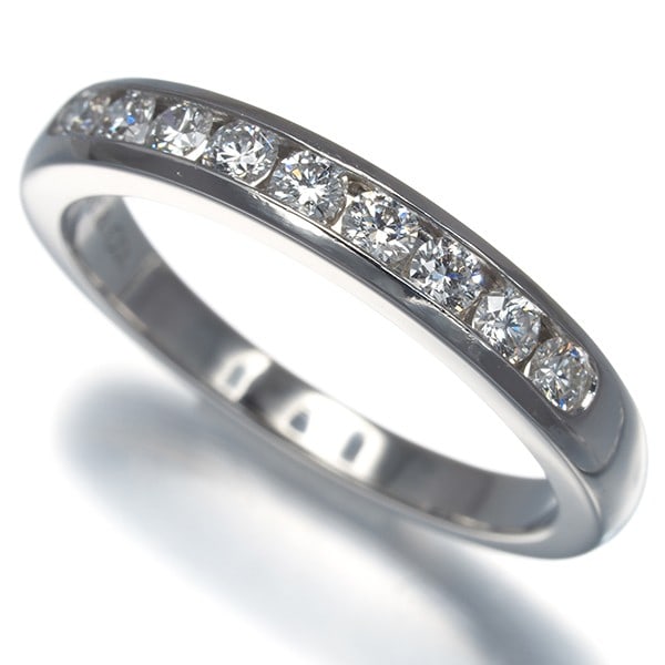 950 Tiffany&Co. Ring Diamond Channel Set Half 3.2Mm Us6-6.25 Pt (1 of 5)