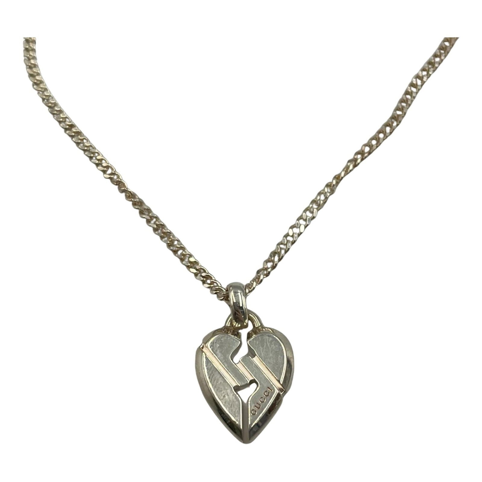 Women Gucci Knot Heart Necklace in Silver 925 for: Women Gucci Knot Heart Necklace in Silver 925 for This listing features Women Gucci Knot Heart Necklace in Silver 925 for. Item specifics are provided below. Item Specifics: Brand: Gucci Necklace Type