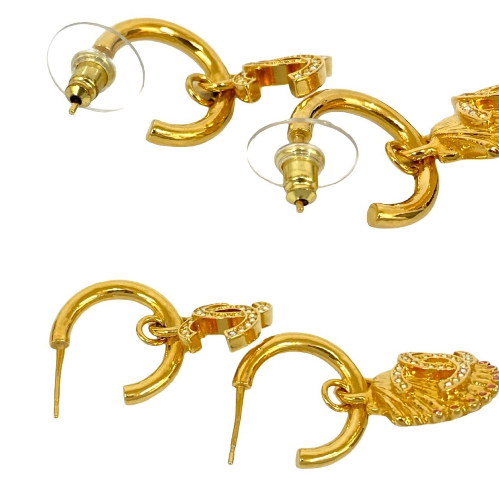 Plating Chanel Stud Earrings Gold - 3