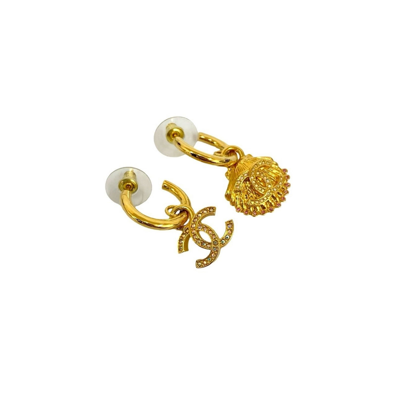 Plating Chanel Stud Earrings Gold - 4