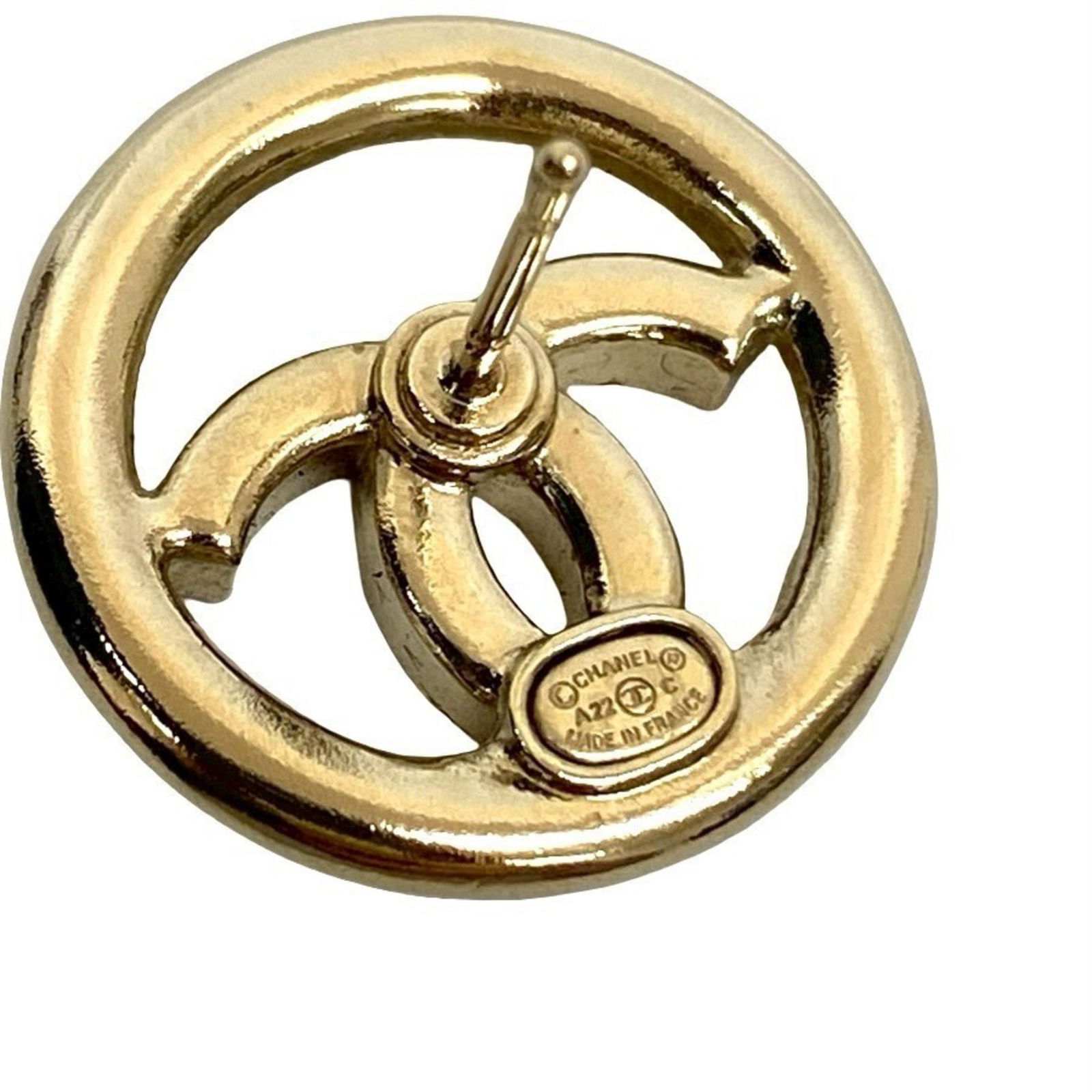 Plating Chanel Stud Earrings Gold - 2