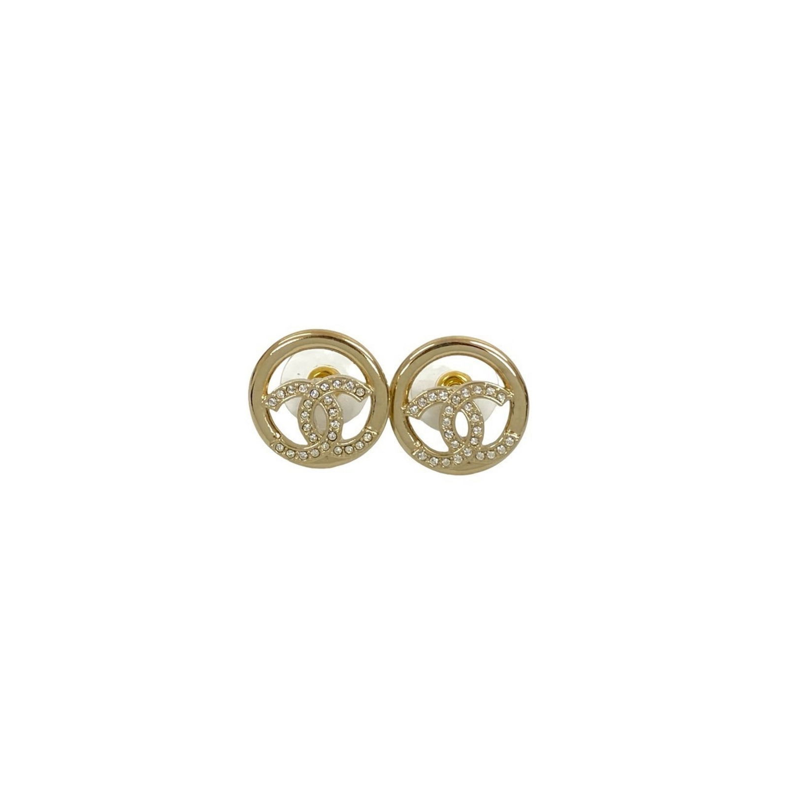 Plating Chanel Stud Earrings Gold - 4
