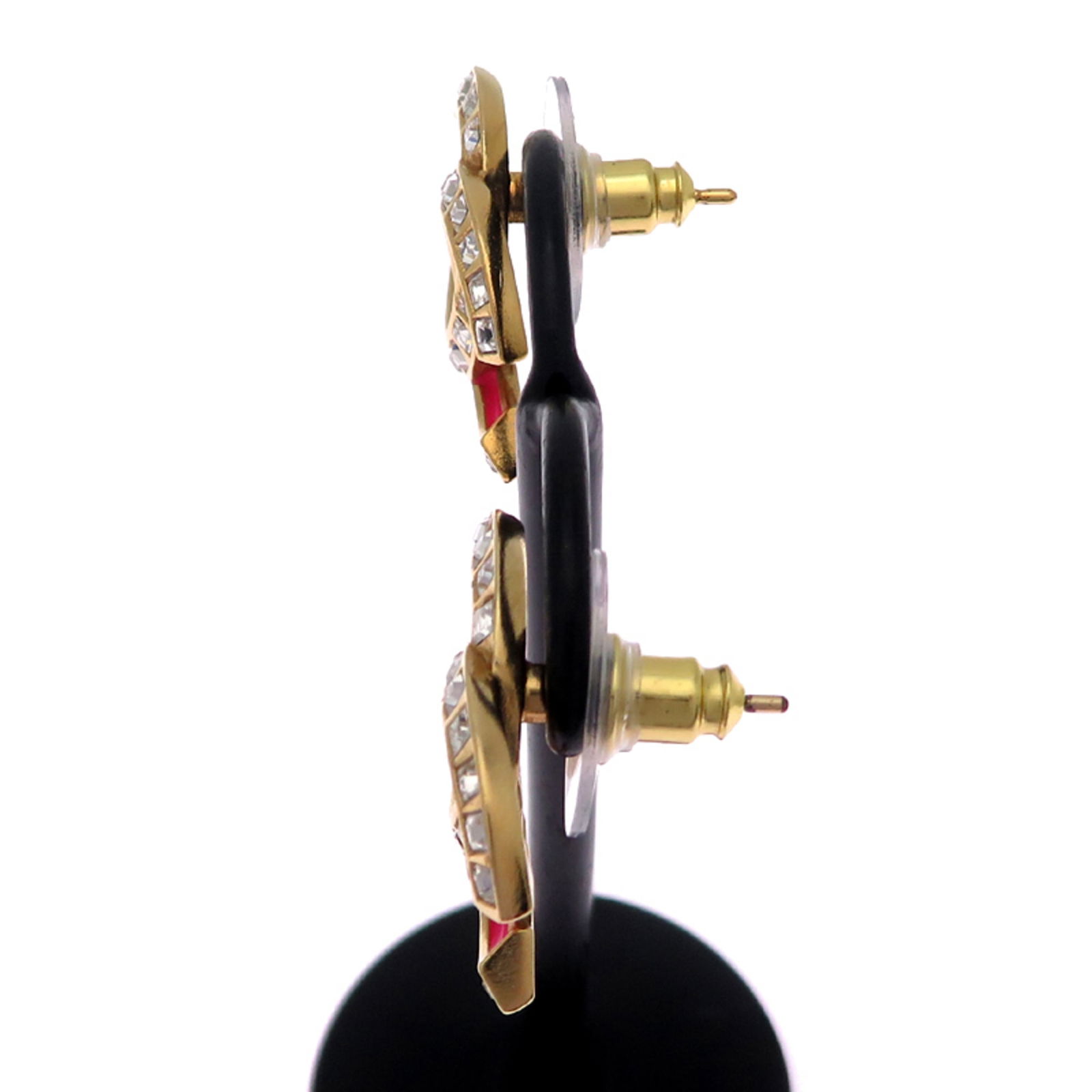 Plating Chanel Stud Earrings Gold - 3