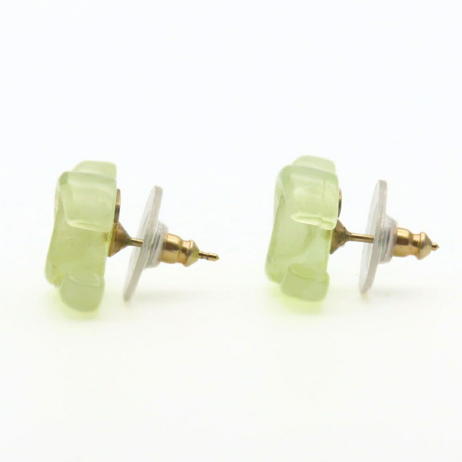 Plastic Chanel Stud Earrings - 2