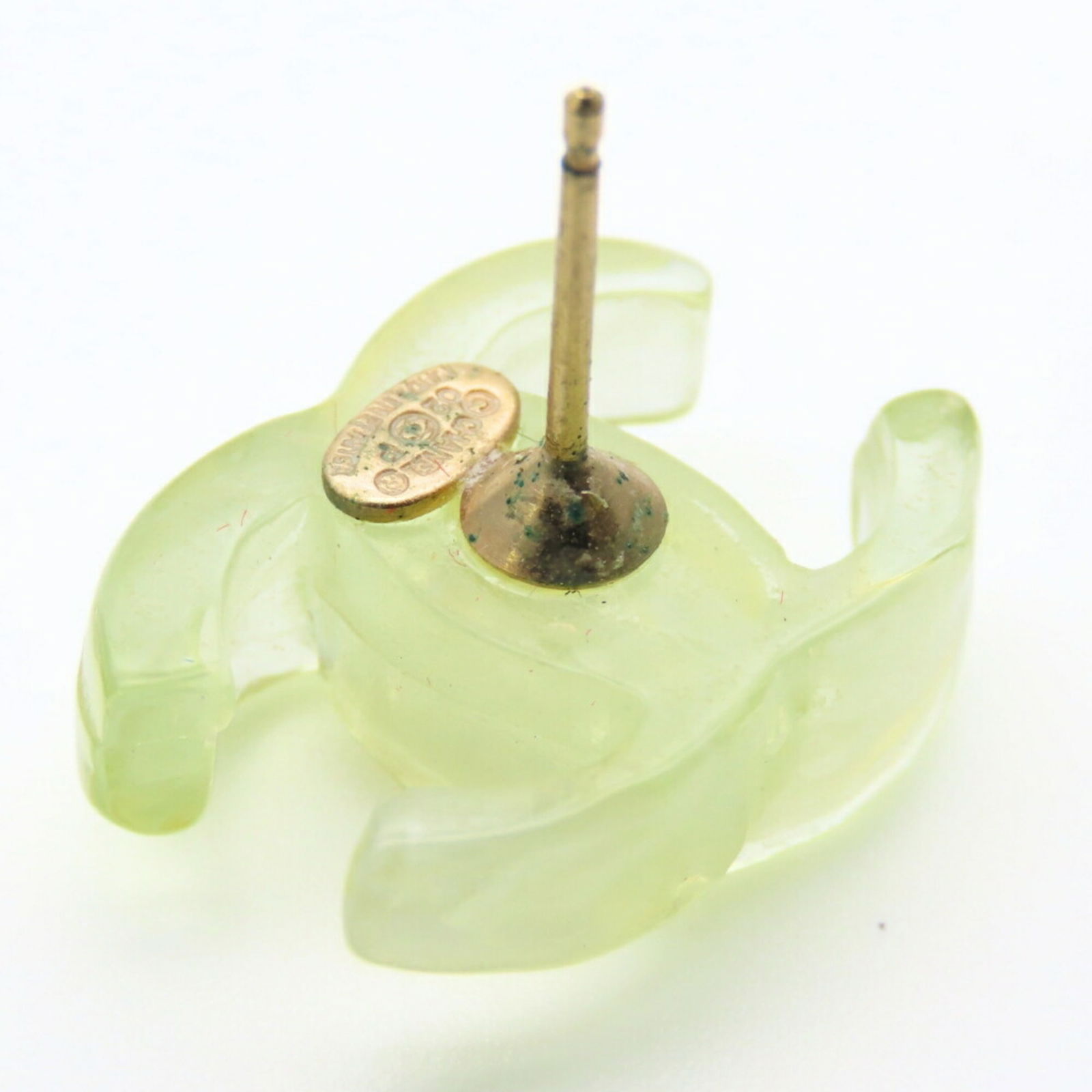 Plastic Chanel Stud Earrings - 5