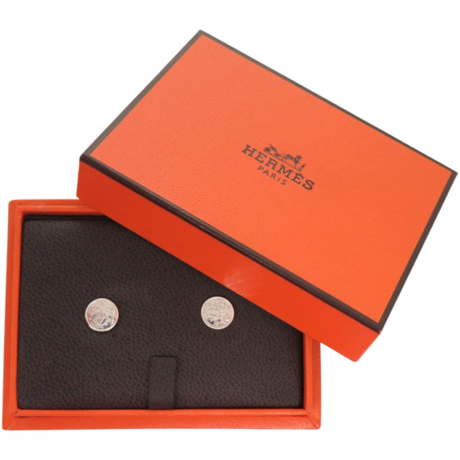 925 Hermes Stud Earrings Silver - 2