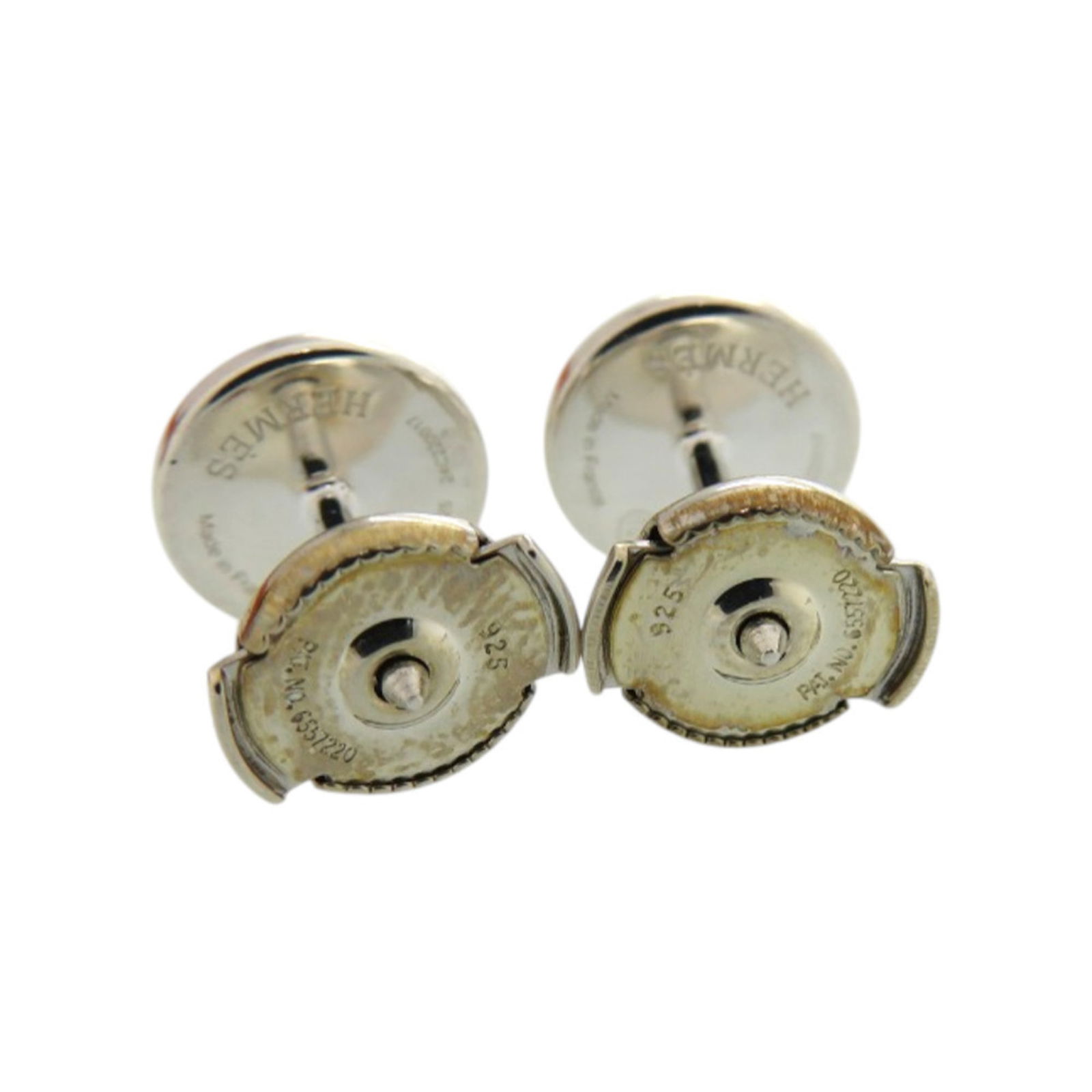 925 Hermes Stud Earrings Silver - 4