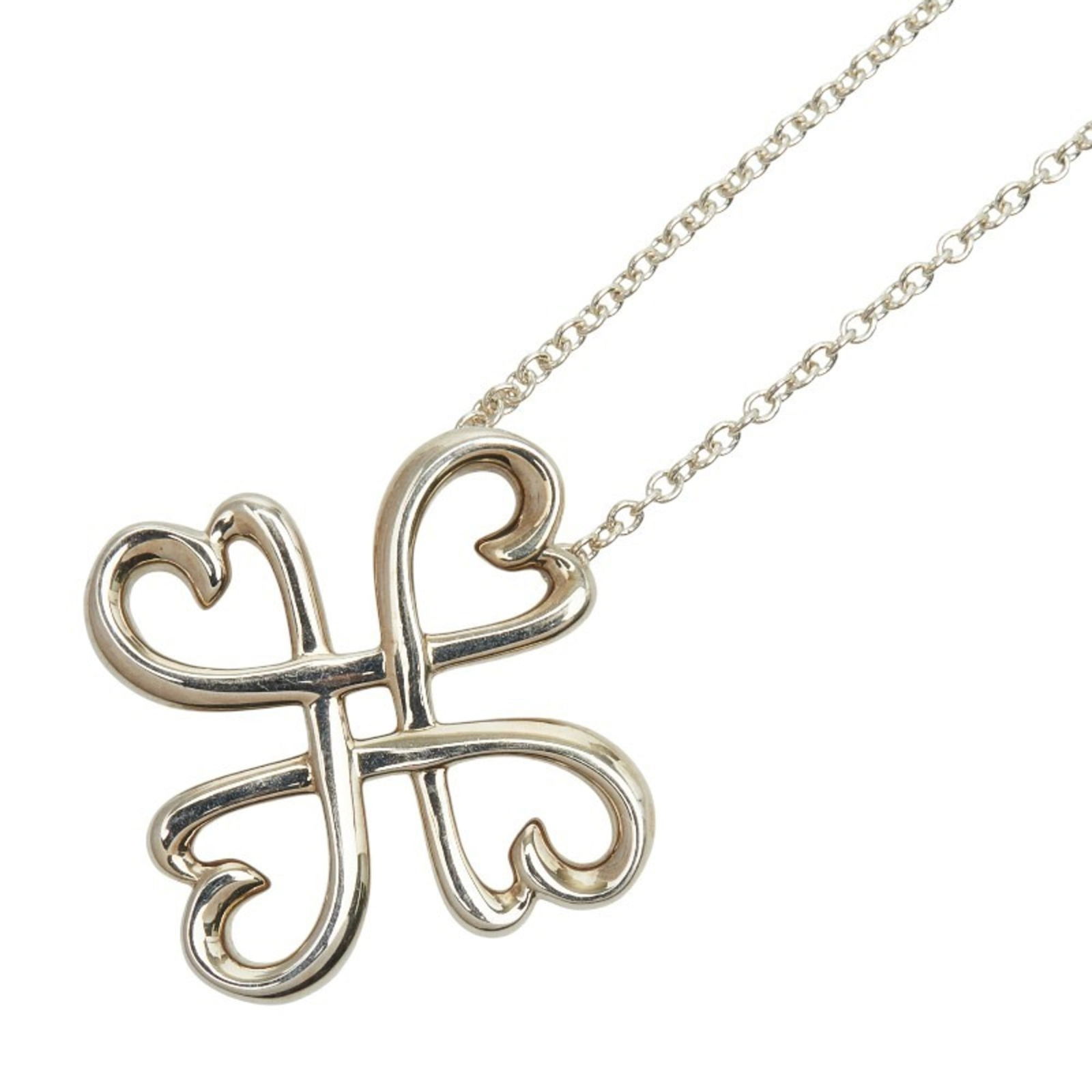 TIFFANY & Co. Loving Heart Clover Necklace in 925 Sterling Silver for Women.: TIFFANY & Co. Loving Heart Clover Necklace in 925 Sterling Silver for Women. This listing features TIFFANY & Co. Loving Heart Clover Necklace in 925 Sterling Silver for Women.. Item specifics are