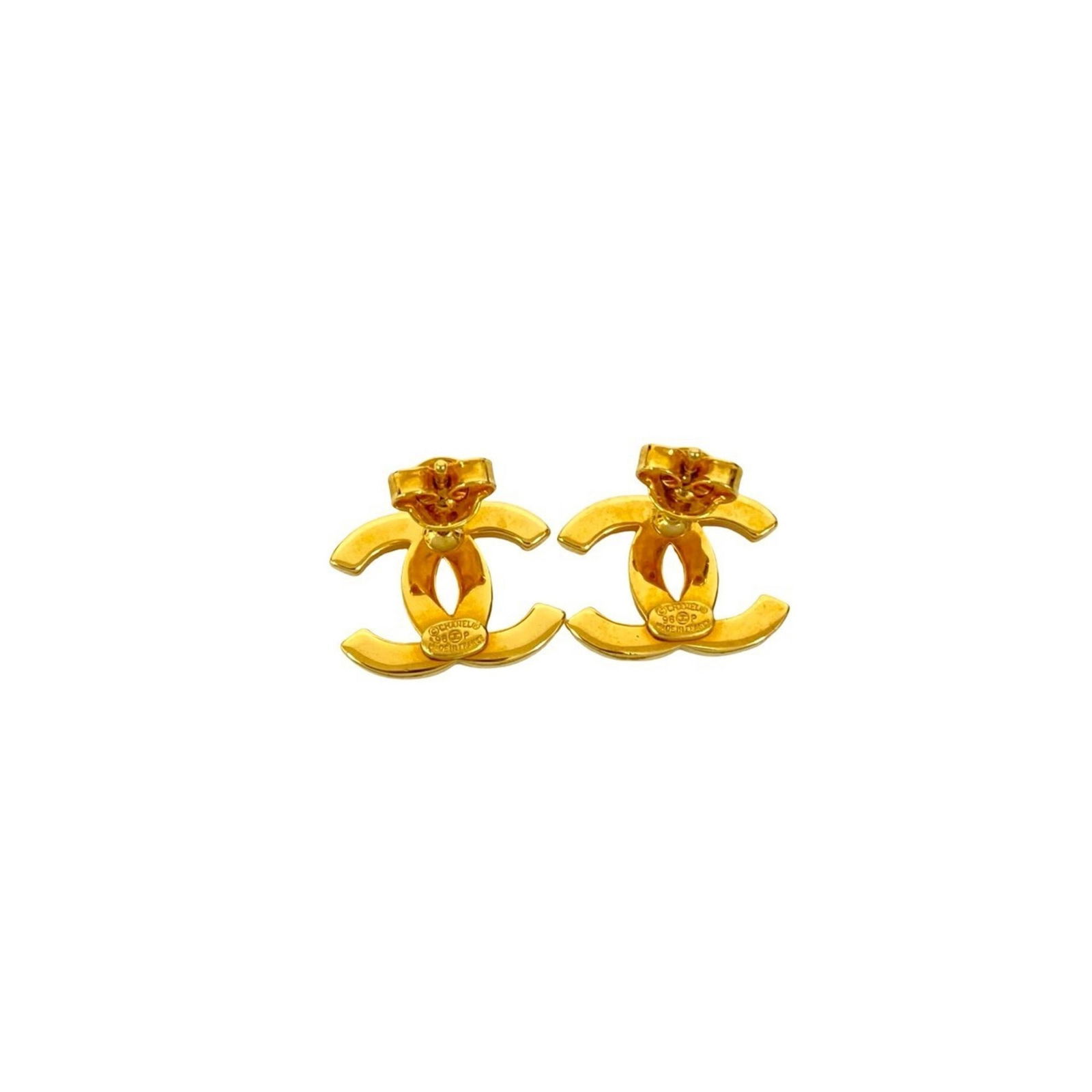 Plating Chanel Stud Earrings Gold - 4