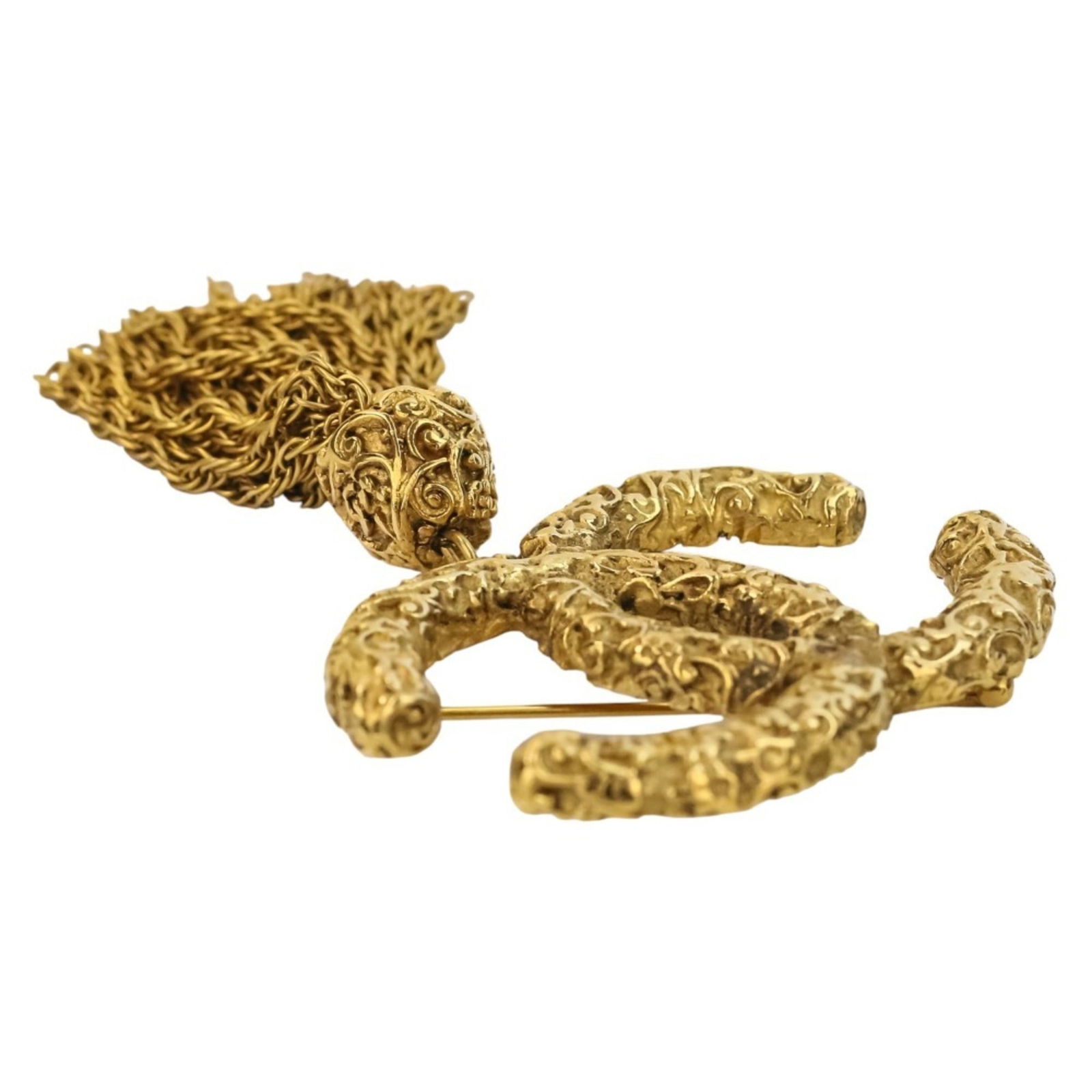 Brass Chanel Brooch - 3