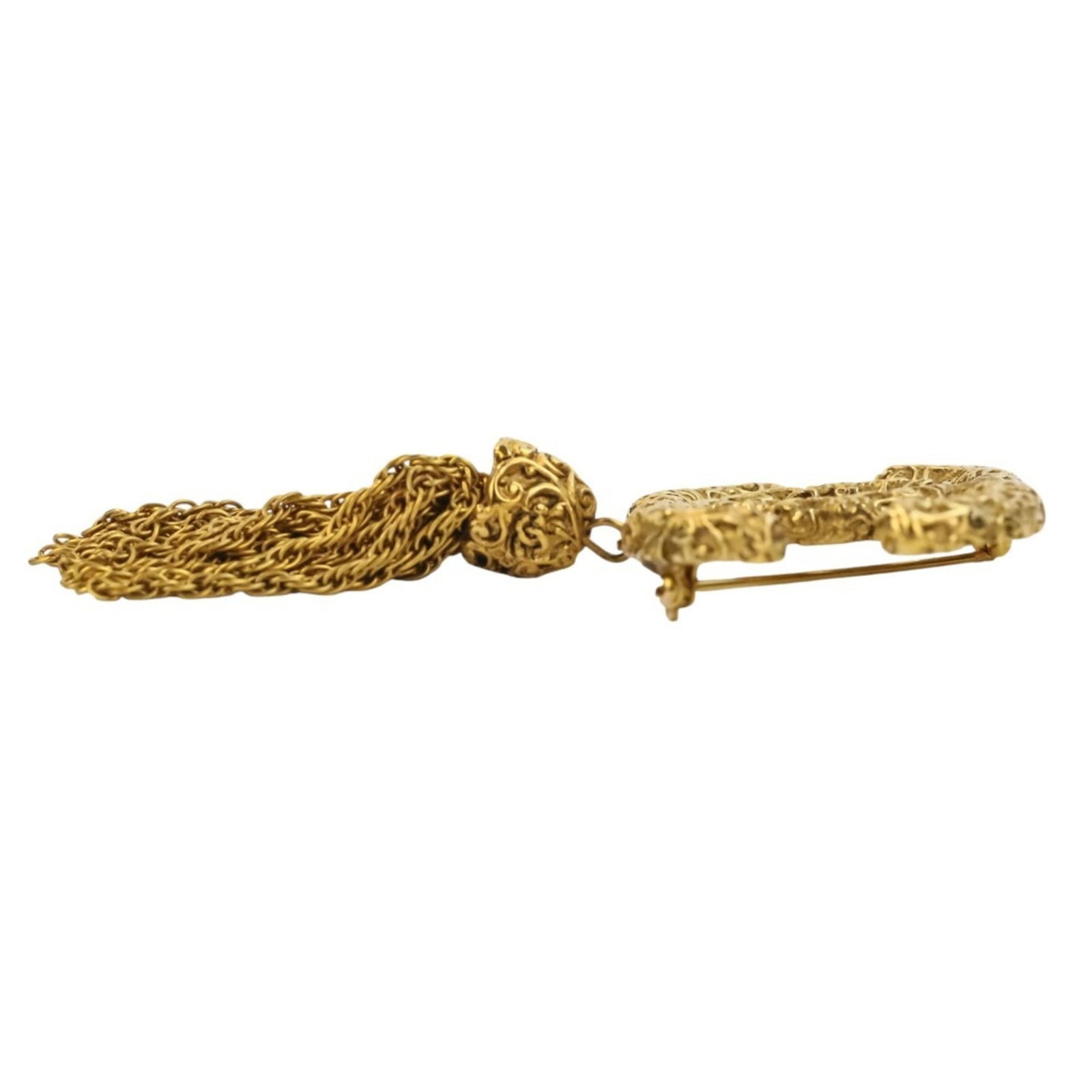 Brass Chanel Brooch - 4