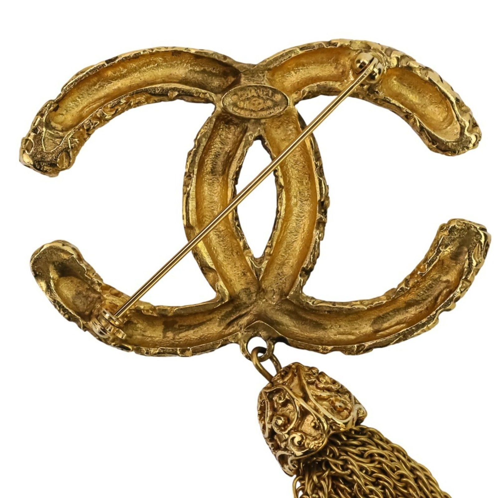Brass Chanel Brooch - 8
