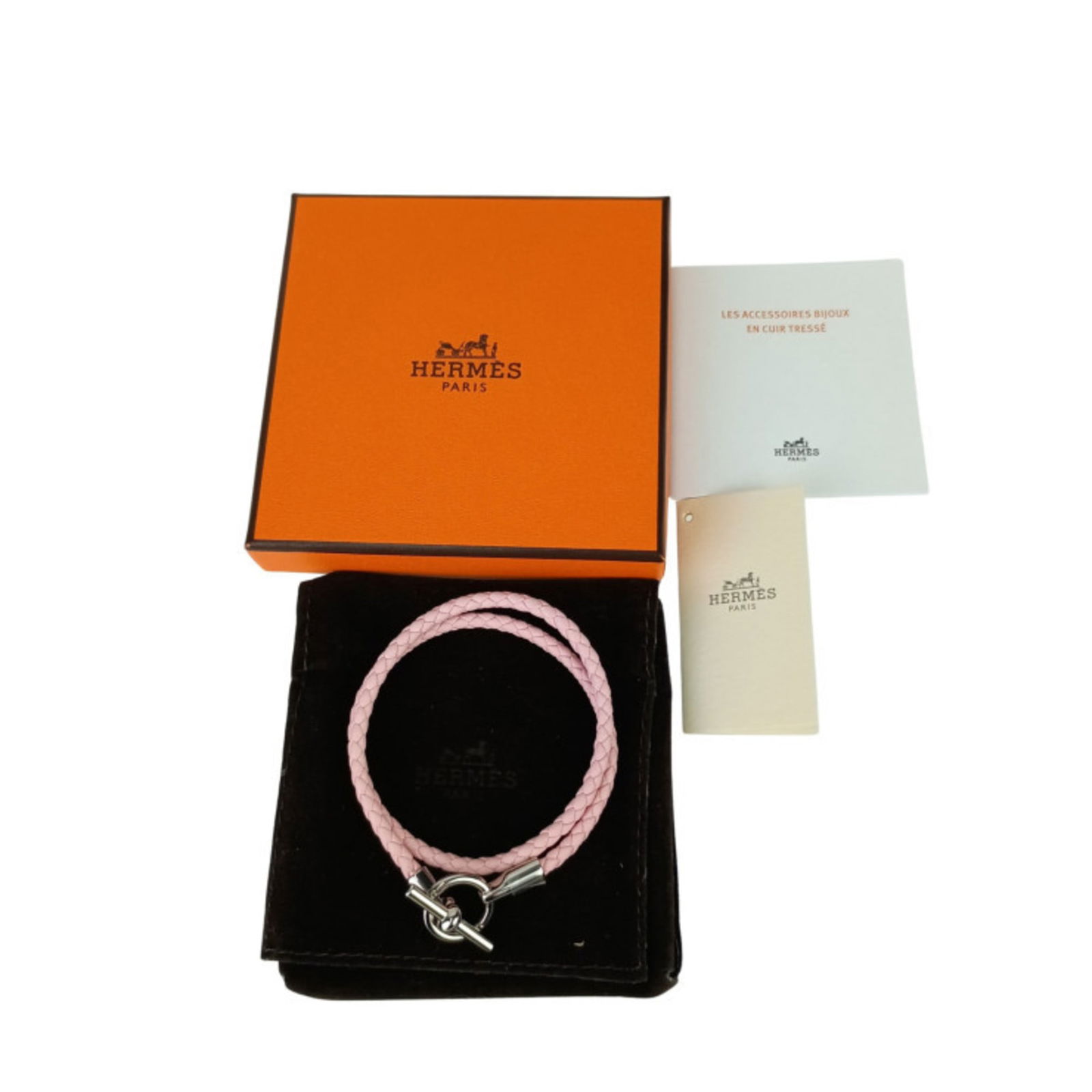 Leather Hermes Charm Bracelet - 7