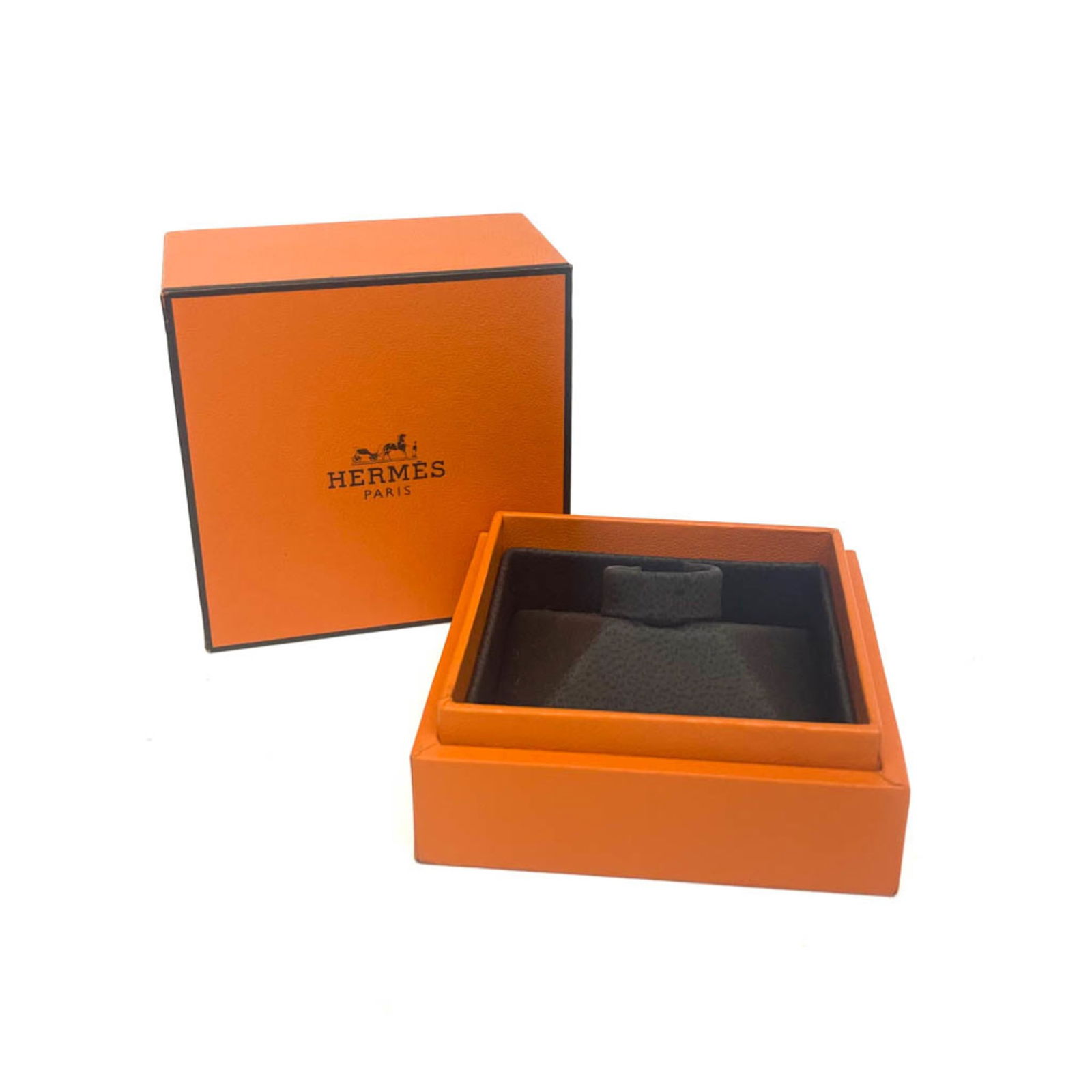 Silver Hermes Band Ring - 10