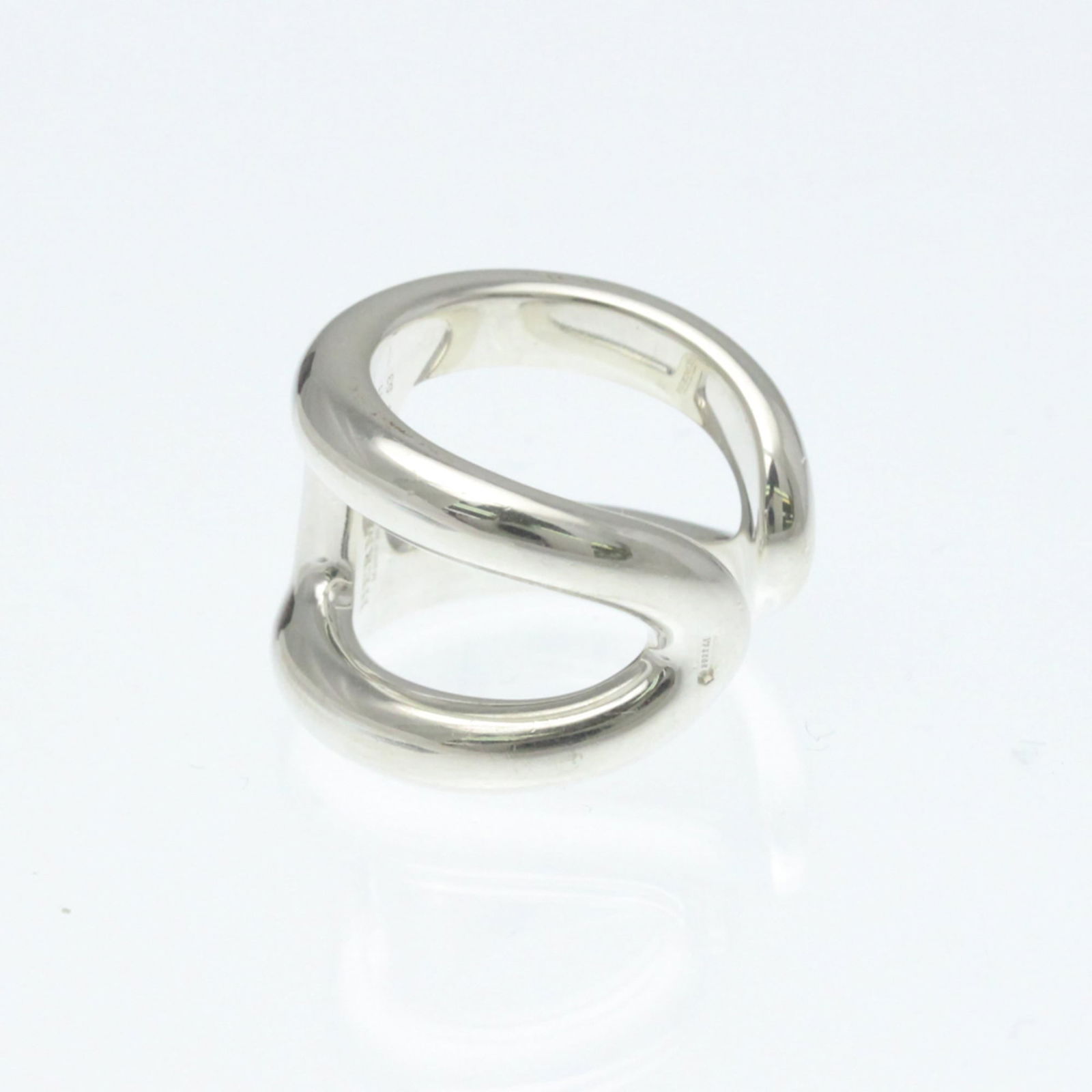 Silver Hermes Band Ring - 2