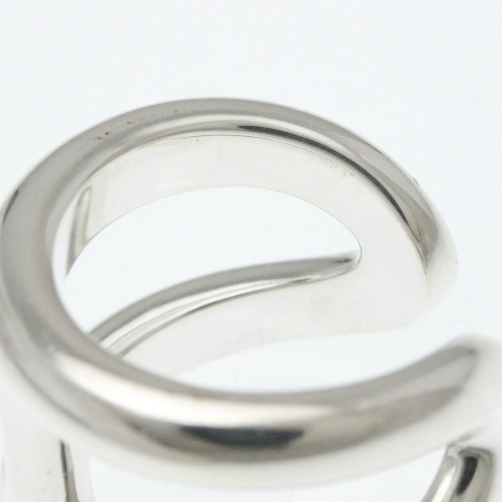 Silver Hermes Band Ring - 6