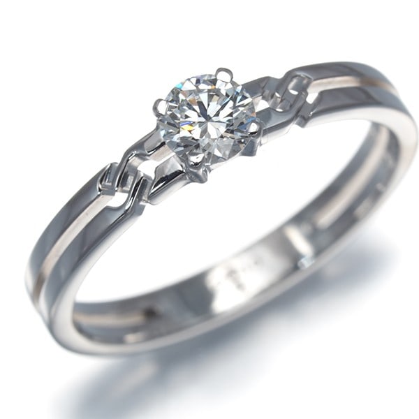 Gold Gucci Ring Diamond 0.23Ct E Vvs1 Ex Infinity Us5 18K 750 White - 2