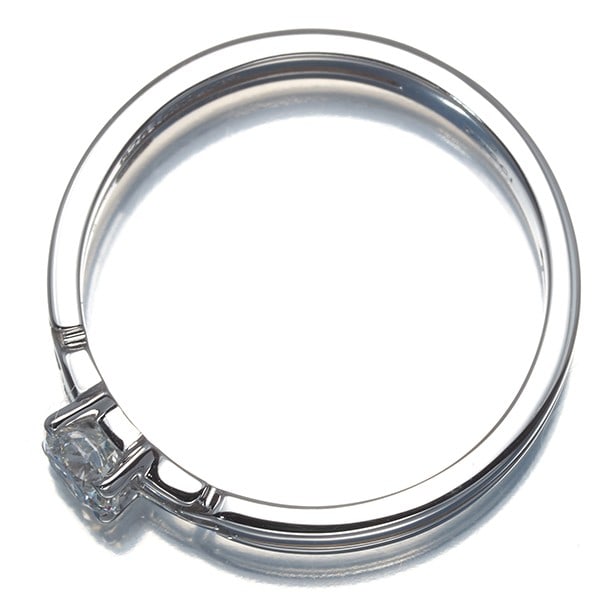 Gold Gucci Ring Diamond 0.23Ct E Vvs1 Ex Infinity Us5 18K 750 White - 3