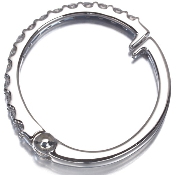 Platinum Gstv Single Earring Diamond 0.35Ct Hoop Pierring 950 - 3