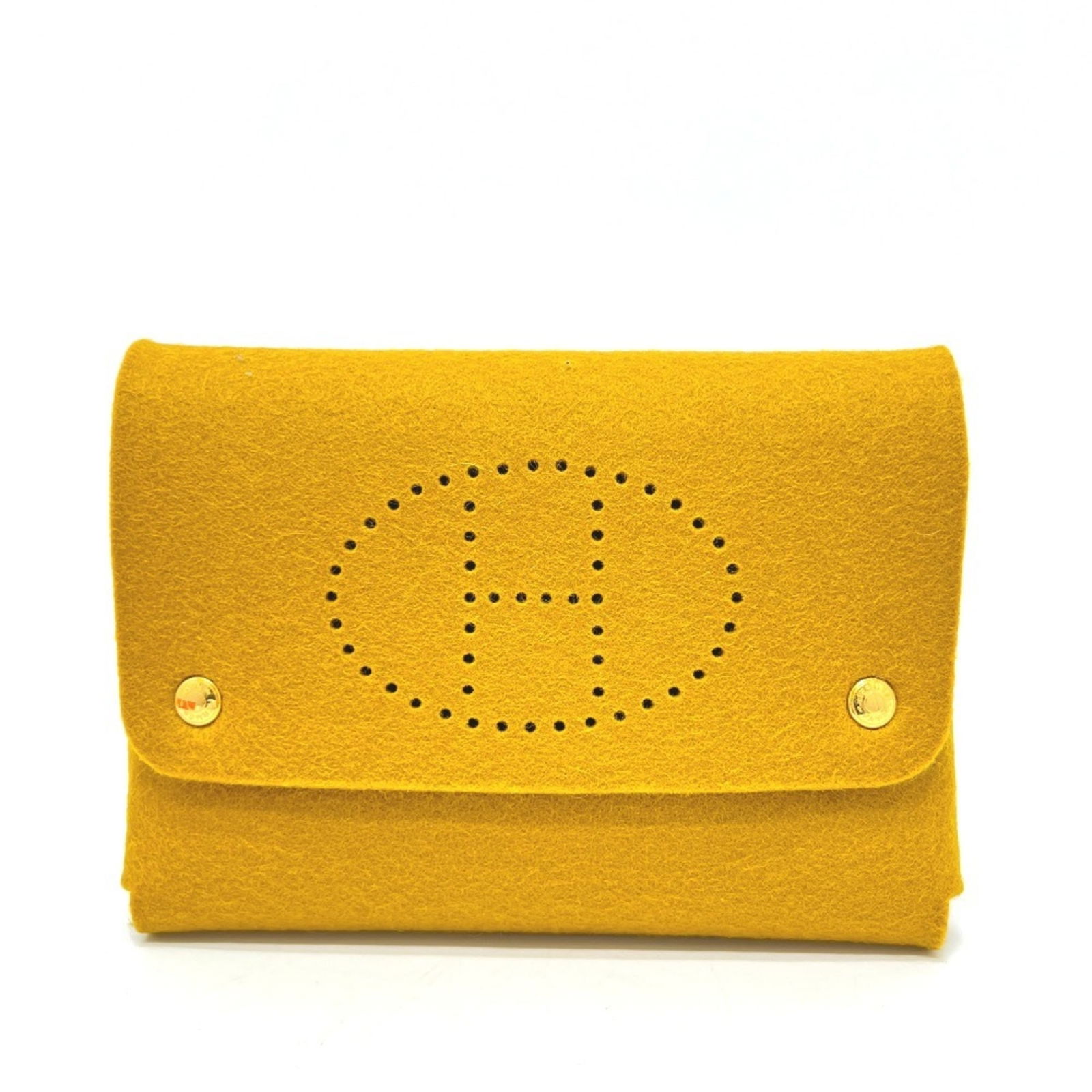 Felt Hermes Jewelry Case: Felt Hermes Jewelry Case This listing features Felt Hermes Jewelry Case. Item specifics are provided below. Item Specifics: Brand: Hermes Type: Jewelry Case Material: Felt Color: Brown, Mustard