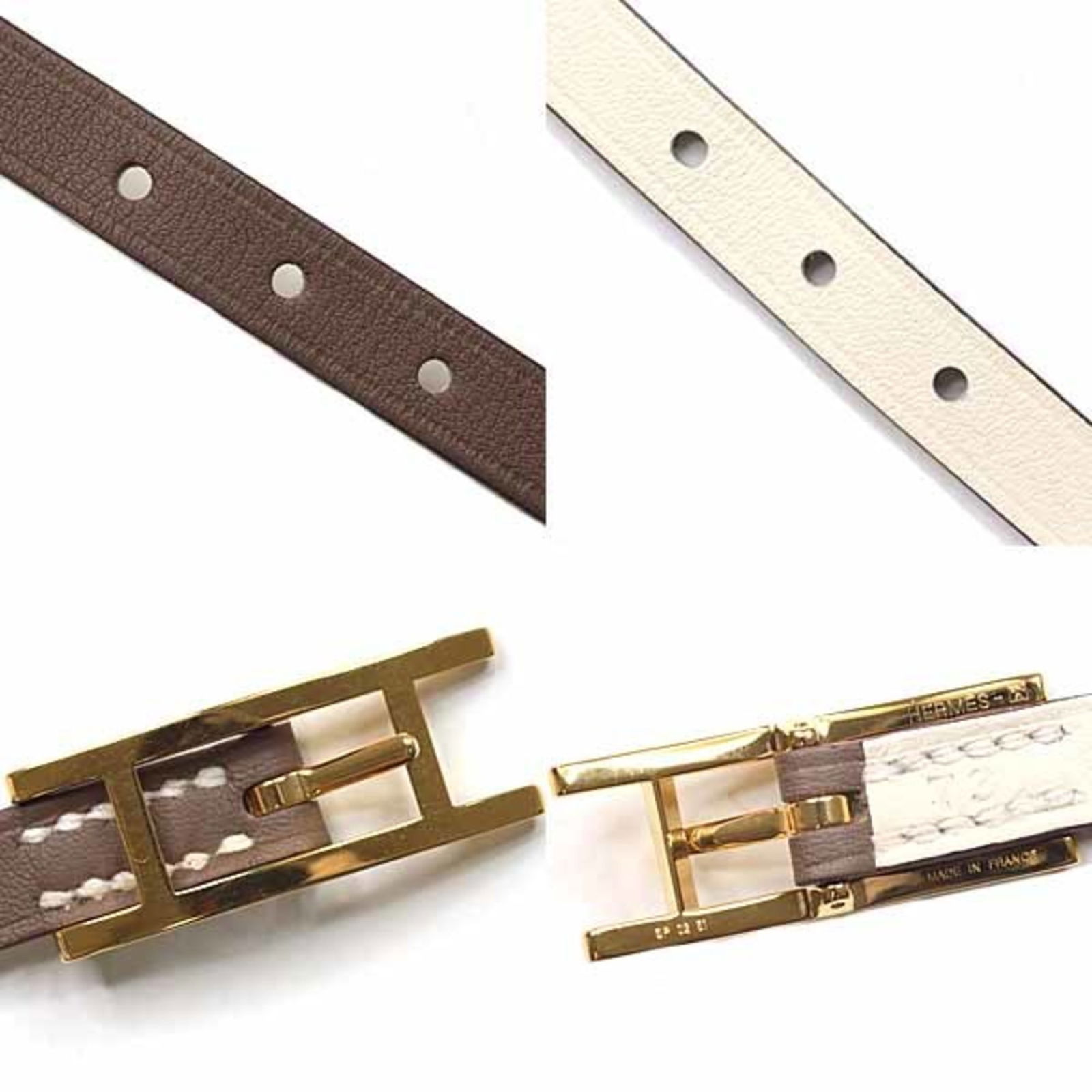 Leather Hermes Charm Bracelet Swift - 5