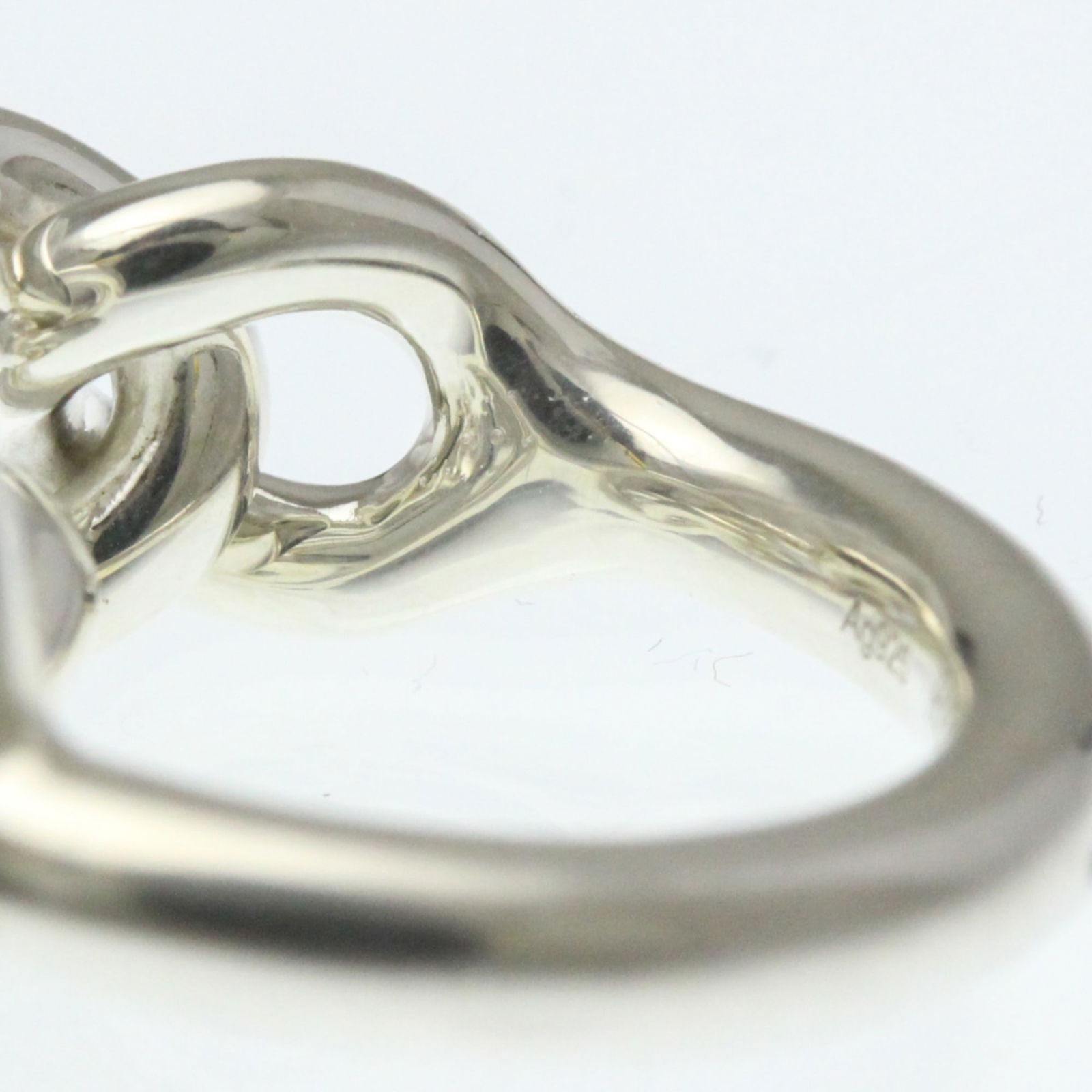 Silver Hermes Band Ring - 7