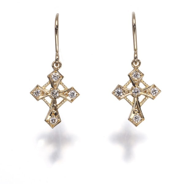 Gold Earrings Diamond Cross Hook 18K 750 Yellow: Gold Earrings Diamond Cross Hook 18K 750 Yellow This listing features Gold Earrings Diamond Cross Hook 18K 750 Yellow. Item specifics are provided below. Item Specifics: Metal: Yellow Gold Metal
