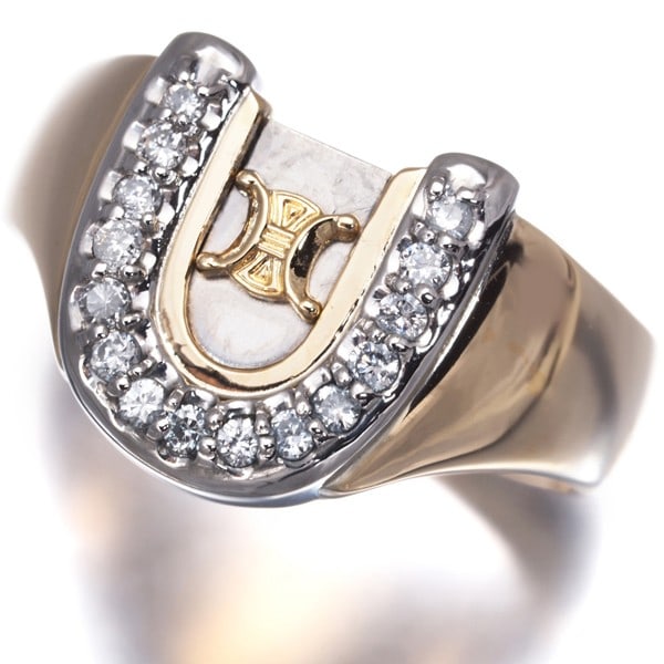 900 Celine Ring Diamond 0.20Ct Macadam Horseshoe Us7 18K Yg/ Pt: 900 Celine Ring Diamond 0.20Ct Macadam Horseshoe Us7 18K Yg/ Pt This listing features 900 Celine Ring Diamond 0.20Ct Macadam Horseshoe Us7 18K Yg/ Pt. Item specifics are provided below. Item Specifics