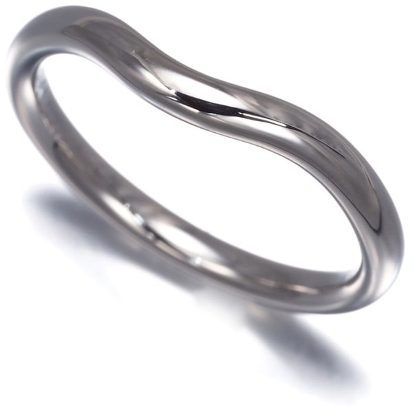 Platinum Tiffany&Co. Ring Curved Band Us4.25-4.5 950 (1 of 4)