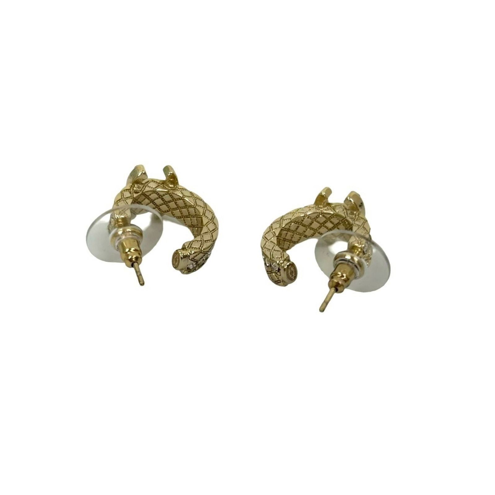 Plating Chanel Stud Earrings Gold - 4