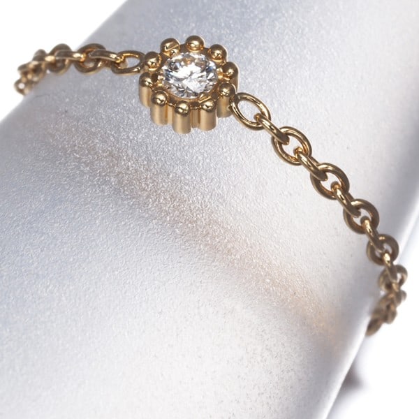 Gold Christian Dior Ring Diamond Mimirose Chain Eu54 18K 750 Yellow: Gold Christian Dior Ring Diamond Mimirose Chain Eu54 18K 750 Yellow This listing features Gold Christian Dior Ring Diamond Mimirose Chain Eu54 18K 750 Yellow. Item specifics are provided below. Item S