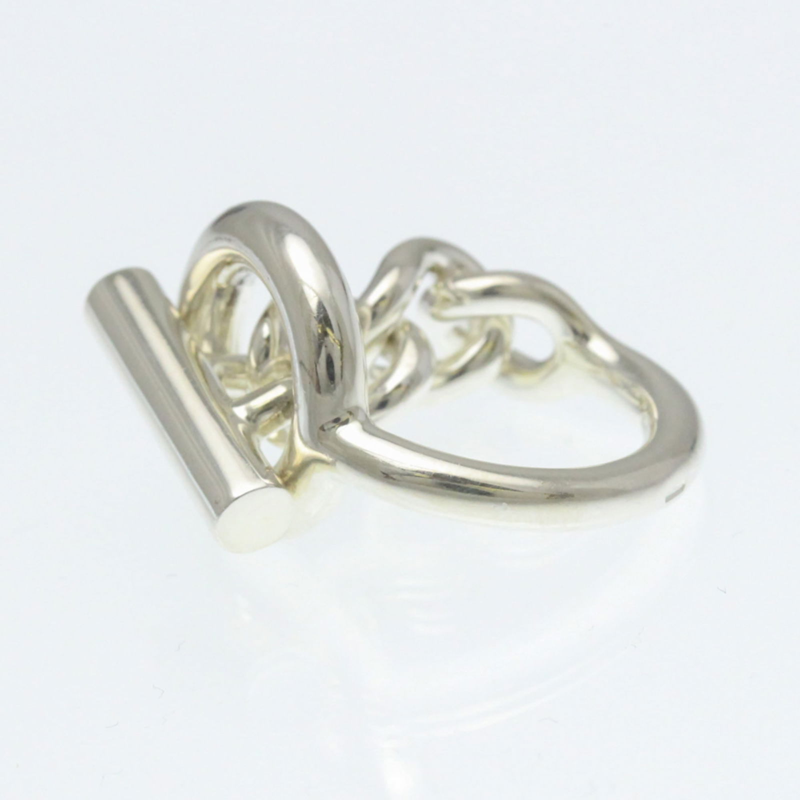 Silver Hermes Band Ring - 2