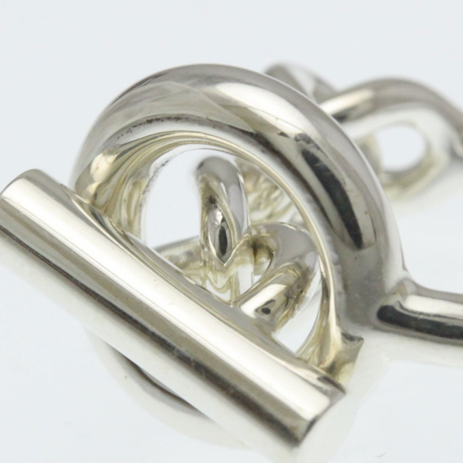 Silver Hermes Band Ring - 9