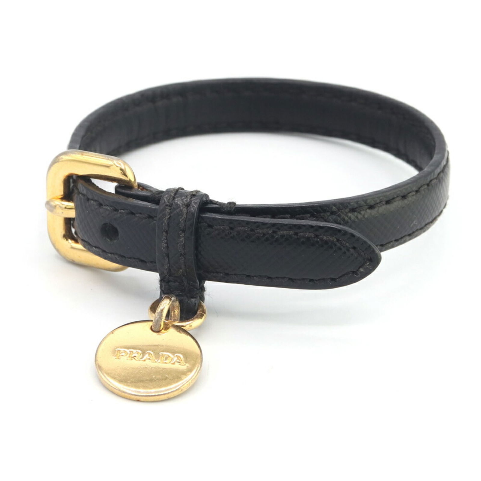 Leather Prada Charm Bracelet: Leather Prada Charm Bracelet This listing features Leather Prada Charm Bracelet. Item specifics are provided below. Item Specifics: Brand: Prada Type: Charm Bracelet Gender: Men,Women Material: Leathe