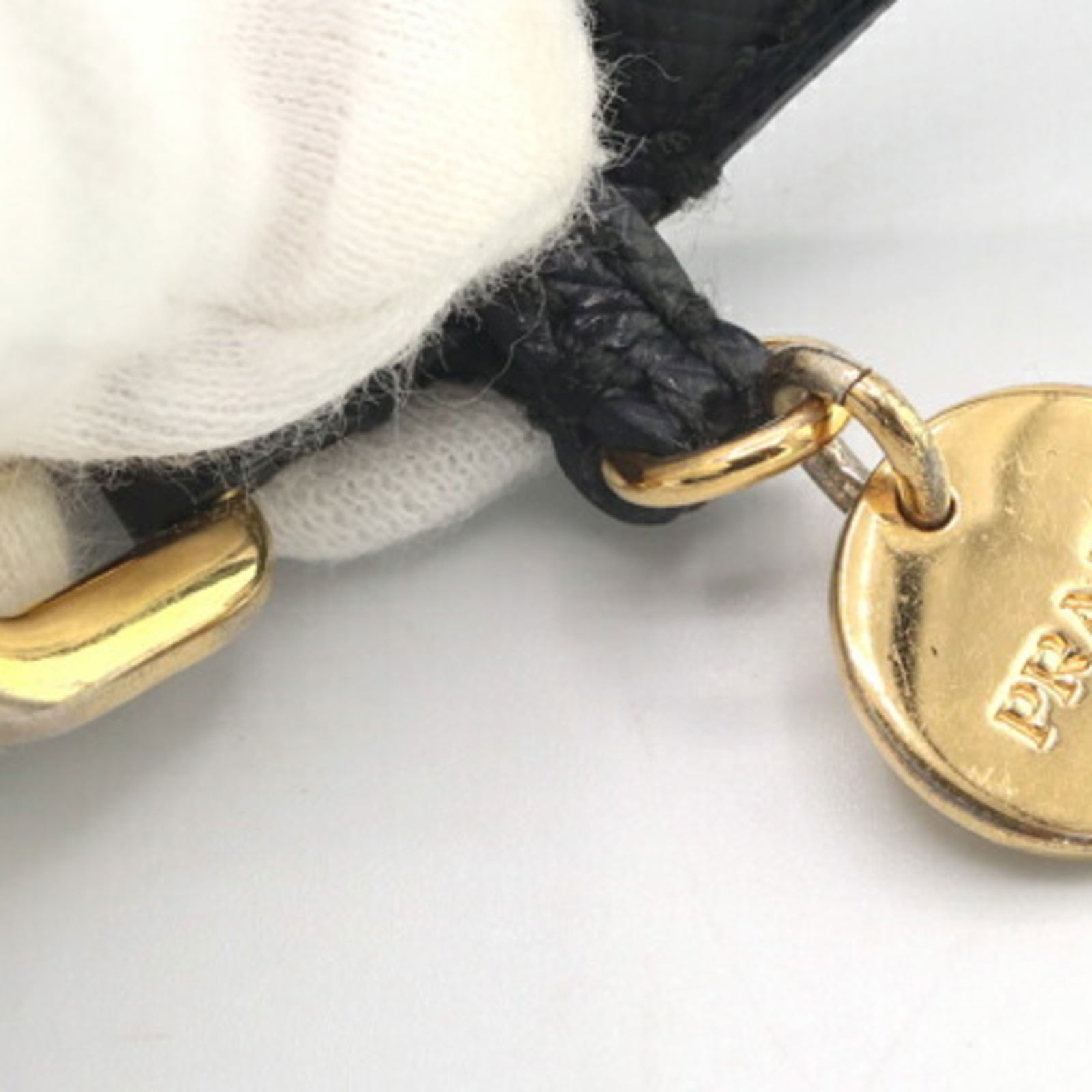 Leather Prada Charm Bracelet - 8