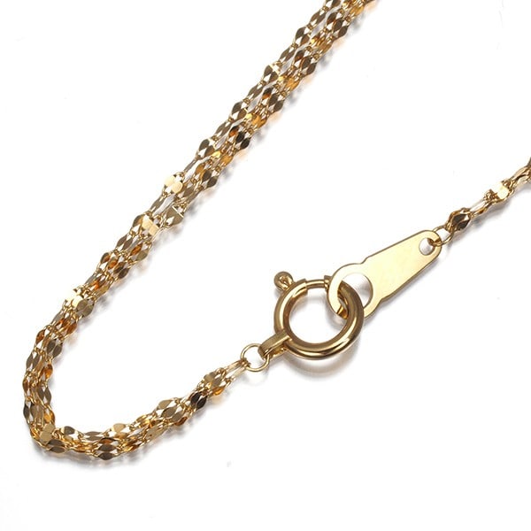 Gold Petal Chain Necklace 3-Strand 49Cm 18K 750 Yellow (1 of 3)