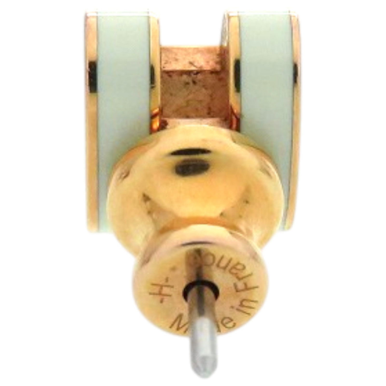 Metal Hermes Stud Earrings - 2