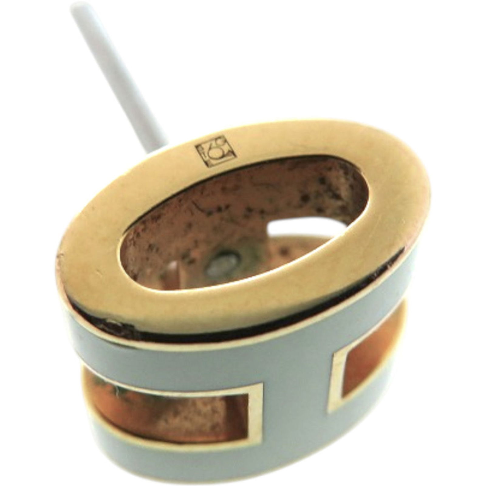 Metal Hermes Stud Earrings - 4