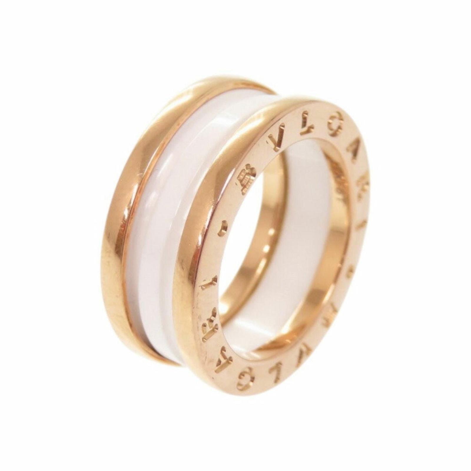 Pink Gold (18K) - Bvlgari Band Ring Ceramic: Pink Gold (18K) - Bvlgari Band Ring Ceramic This listing features Pink Gold (18K) - Bvlgari Band Ring Ceramic. Item specifics are provided below. Item Specifics: Brand: Bvlgari Type: Band Ring Gender: