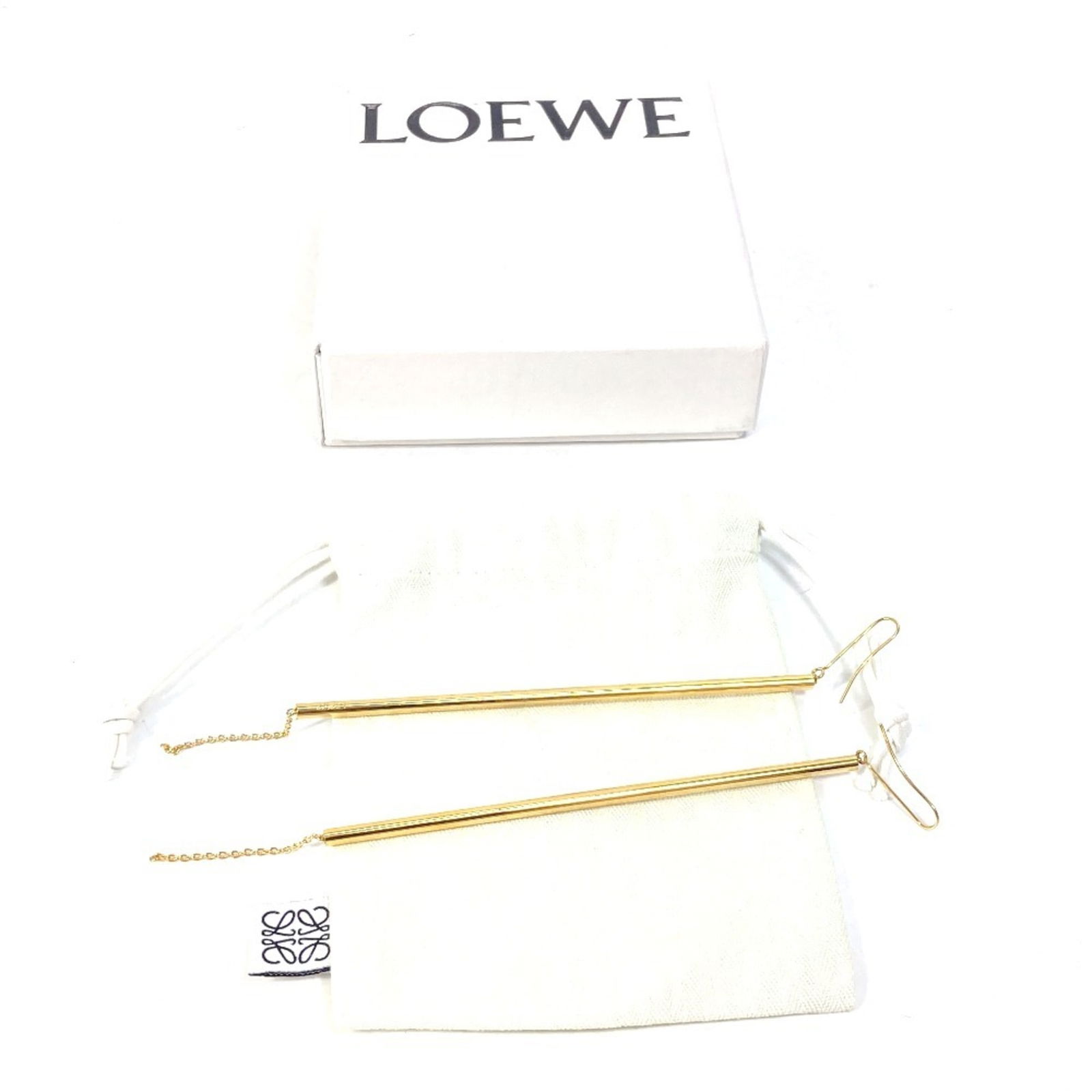 Plating Loewe Drop Earrings Gold - 7