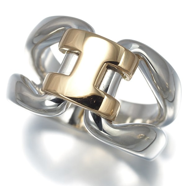 Gold Hermes Ring History Eu52 925 Sterling Silver/ 18K 750 Yellow: Gold Hermes Ring History Eu52 925 Sterling Silver/ 18K 750 Yellow This listing features Gold Hermes Ring History Eu52 925 Sterling Silver/ 18K 750 Yellow. Item specifics are provided below. Item