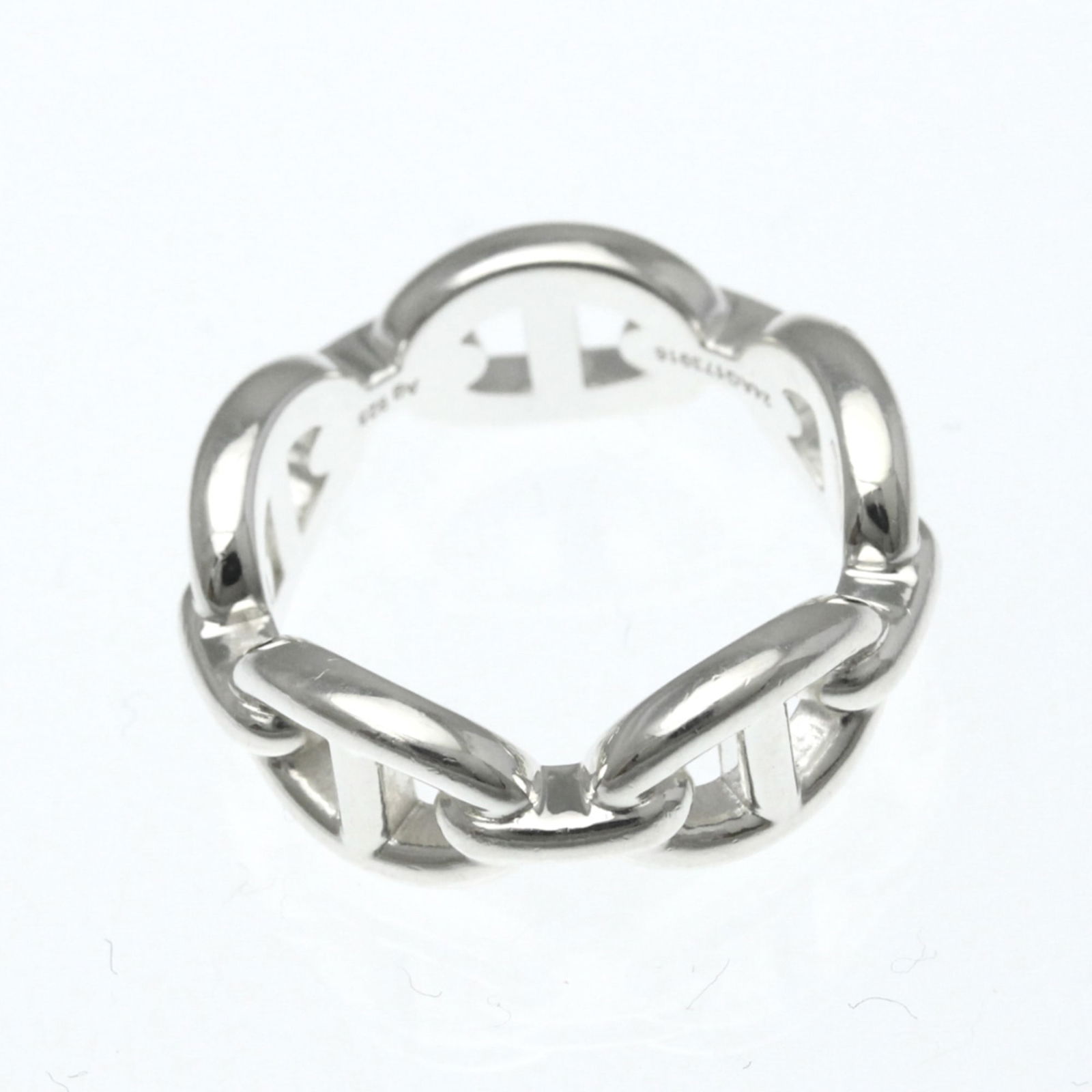 Silver Hermes Band Ring - 2